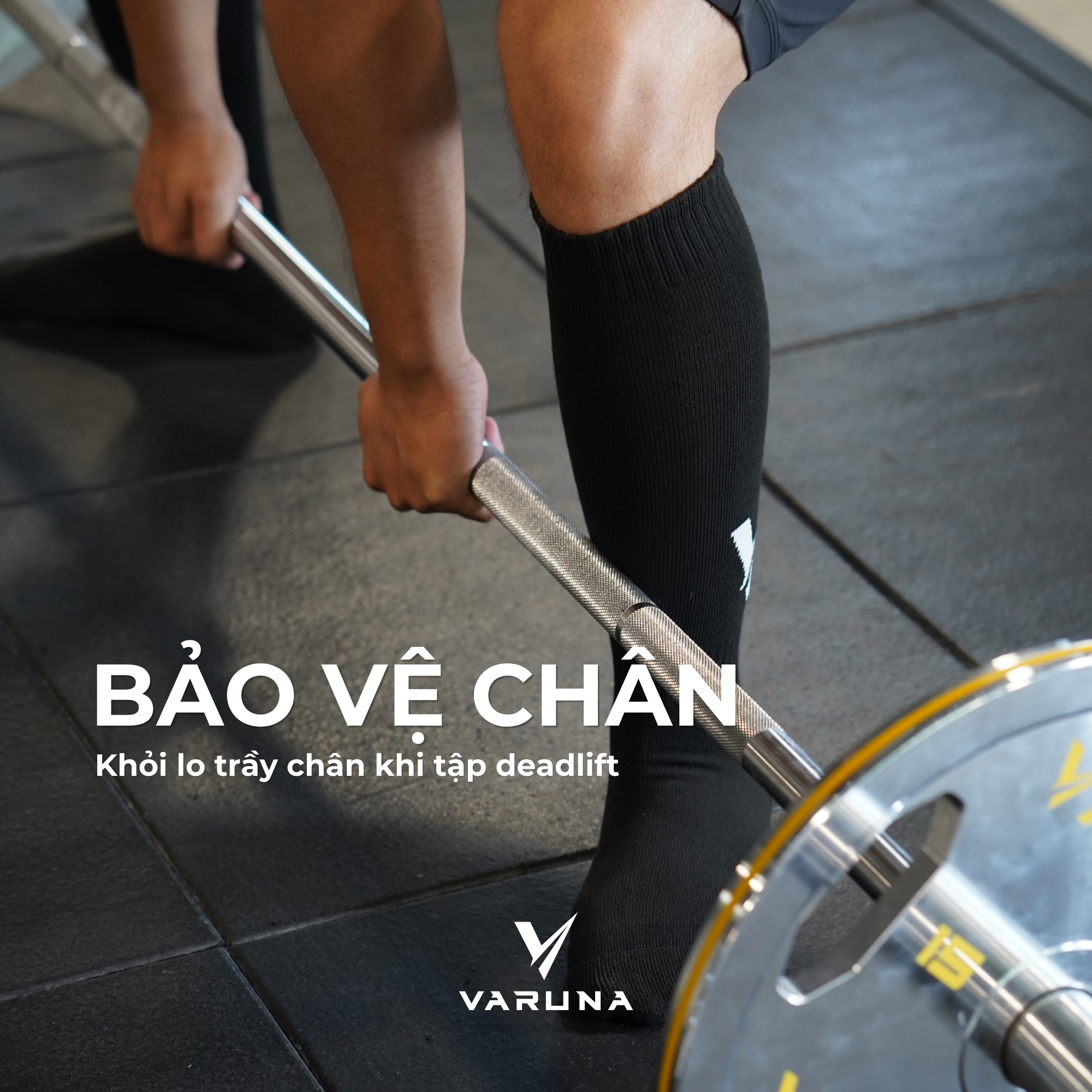 3 Vớ dài tập gym, deadlift