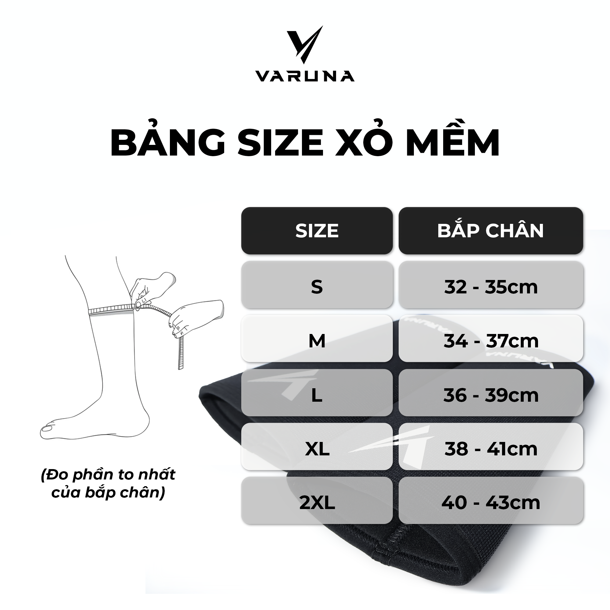 SZ CHART Bảng size xỏ mềm